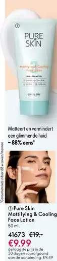 Oriflame 1 Pure Skin Mattifying & Cooling Face Lotion aanbieding
