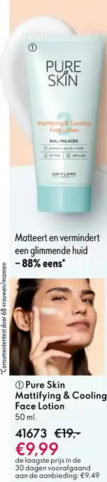 Oriflame 1 Pure Skin Mattifying & Cooling Face Lotion aanbieding