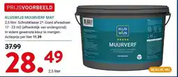 Kluswijs KLUSWIJS MUURVERF MAT aanbieding