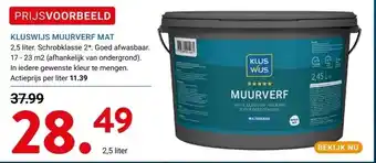 Kluswijs KLUSWIJS MUURVERF MAT aanbieding