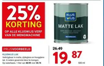 Kluswijs KLUSWIJS LAK aanbieding
