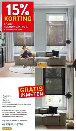 Kluswijs OP ALLE HUISMERK MAATWERK RAAMDECORATIE aanbieding