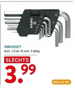 Kluswijs INBUSSET aanbieding