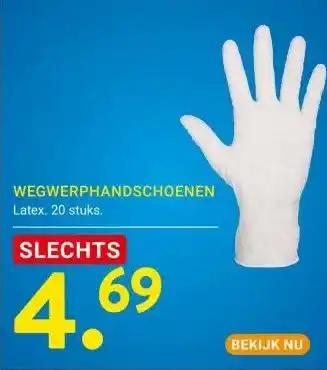 Kluswijs WEGWERPHANDSCHOENEN aanbieding