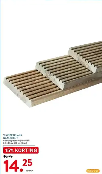 Kluswijs VLONDERPLANK NAALDHOUT aanbieding
