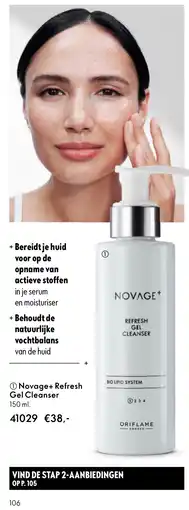 Oriflame Novage+ Refresh Gel Cleanser aanbieding