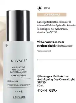Oriflame Novage+ Multi-Active Anti-Ageing Day Cream Light SPF 30 aanbieding