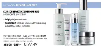 Oriflame Novage+ Blemish + Age Defy Routine Light aanbieding