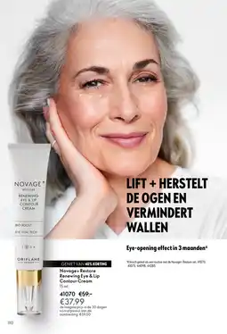 Oriflame Novage+ Restore Renewing Eye & Lip Contour Cream aanbieding