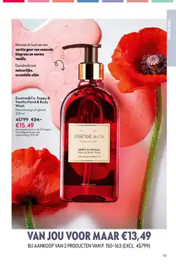 Oriflame Essense&Co. Poppy & Vanilla Hand & Body Wash aanbieding