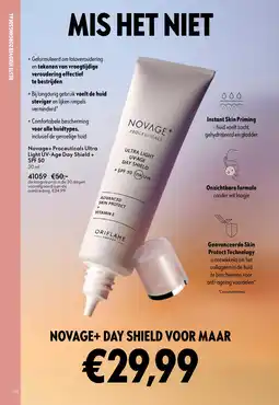 Oriflame Novage+ Proceuticals Ultra Light UV-Age Day Shield + SPF 50 aanbieding