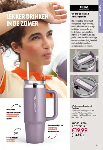 Oriflame Wellosophy Insulated Tumbler aanbieding