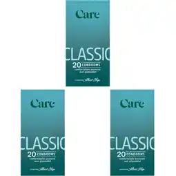 Albert Heijn Care Classic condooms 20 stuks 3-pack aanbieding