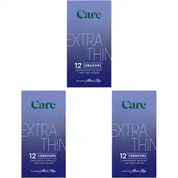 Albert Heijn Care Extra thin condooms 3-pack aanbieding