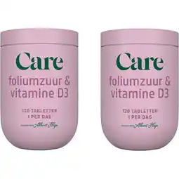 Albert Heijn Care Foliumzuur & vitamine D3 2-pack aanbieding