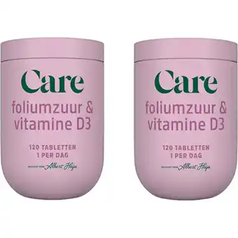 Albert Heijn Care Foliumzuur & vitamine D3 2-pack aanbieding