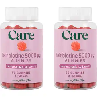 Albert Heijn Care Hair biotine 5000Âµg gummies 2-pack aanbieding