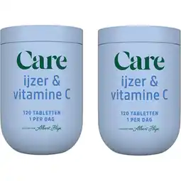 Albert Heijn Care Ijzer & vitamine C 2-pack aanbieding