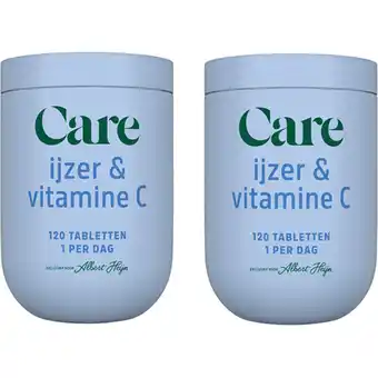 Albert Heijn Care Ijzer & vitamine C 2-pack aanbieding
