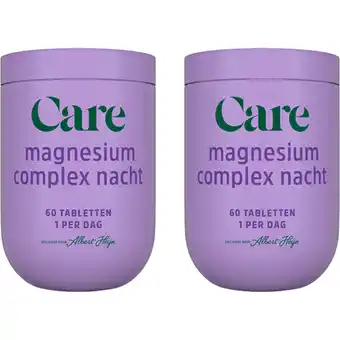 Albert Heijn Care magnesium complex nacht 2-pack aanbieding