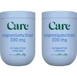 Albert Heijn Care Magnesiumcitraat 200mg 2-pack aanbieding