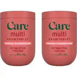 Albert Heijn Care Multi alles-in-1 kauwtablet framboos 2pk aanbieding