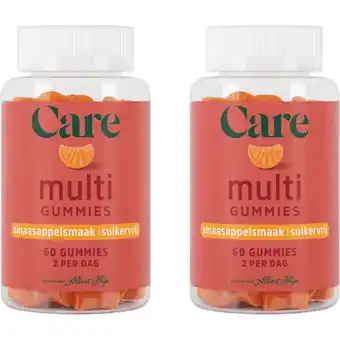 Albert Heijn Care Multi gummies sinaasappelsmaak 2-pack aanbieding