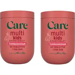 Albert Heijn Care Multi kids frambozensmaak 2-pack aanbieding