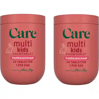Albert Heijn Care Multi kids frambozensmaak 2-pack aanbieding