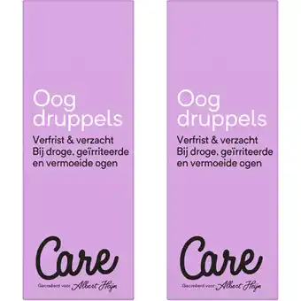 Albert Heijn Care Oogdruppels 2-pack aanbieding