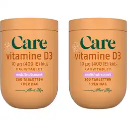 Albert Heijn Care Vitamine D3 10µg kids 2-pack aanbieding