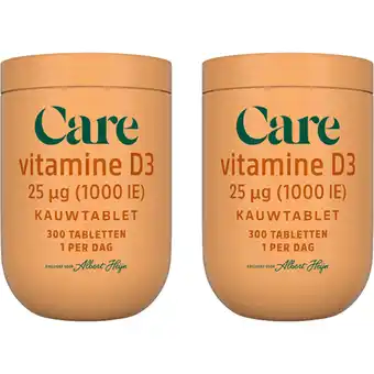 Albert Heijn Care Vitamine D3 25µg 2-pack aanbieding