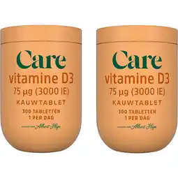 Albert Heijn Care vitamine D3 75µg 2-pack aanbieding