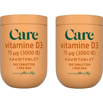 Albert Heijn Care vitamine D3 75µg 2-pack aanbieding