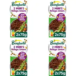 Albert Heijn Bonduelle Beluga linzen 2 mini's 4-pack aanbieding