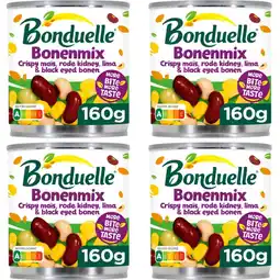 Albert Heijn Bonduelle Bonenmix met crispy maÃ¯s 4-pack aanbieding