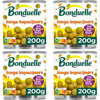 Albert Heijn Bonduelle Jonge kapucijners 4-pack aanbieding