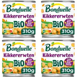Albert Heijn Bonduelle kikkererwten bio 4-pack aanbieding