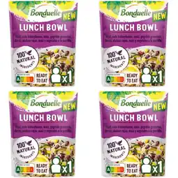 Albert Heijn Bonduelle Lunch bowl rijst rode kidneybonen 4-pack aanbieding