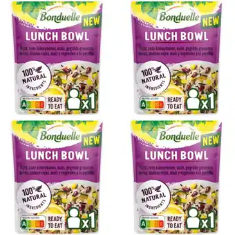 Albert Heijn Bonduelle Lunch bowl rijst rode kidneybonen 4-pack aanbieding
