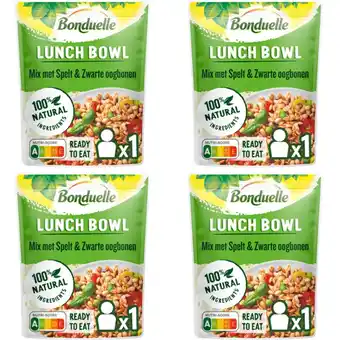 Albert Heijn Bonduelle Lunchbowl spelt 4-pack aanbieding