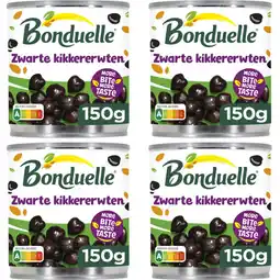 Albert Heijn Bonduelle Zwarte kikkererwten 4-pack aanbieding