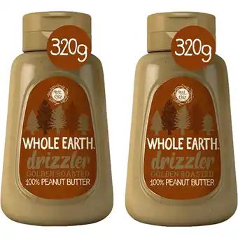 Albert Heijn Whole earth Drizzler gold roast pindakaas 2-pack aanbieding