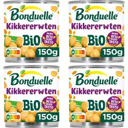 Albert Heijn Bonduelle Kikkererwten bio 4-pack aanbieding