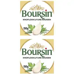 Albert Heijn Boursin Knoflook & fijne kruiden 2-pack aanbieding