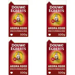 Albert Heijn Douwe Egberts Aroma rood snelfiltermaling 4-pack aanbieding