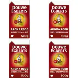 Albert Heijn Douwe Egberts Aroma rood snelfiltermaling 4-pack aanbieding