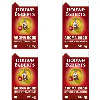 Albert Heijn Douwe Egberts Aroma rood snelfiltermaling 4-pack aanbieding