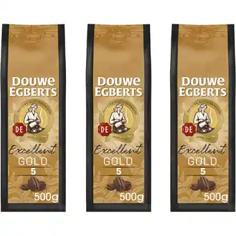 Albert Heijn Douwe Egberts Excellent gold bonen 3-pack aanbieding