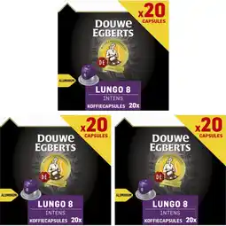 Albert Heijn Douwe Egberts Lungo intens capsules 3-pack aanbieding